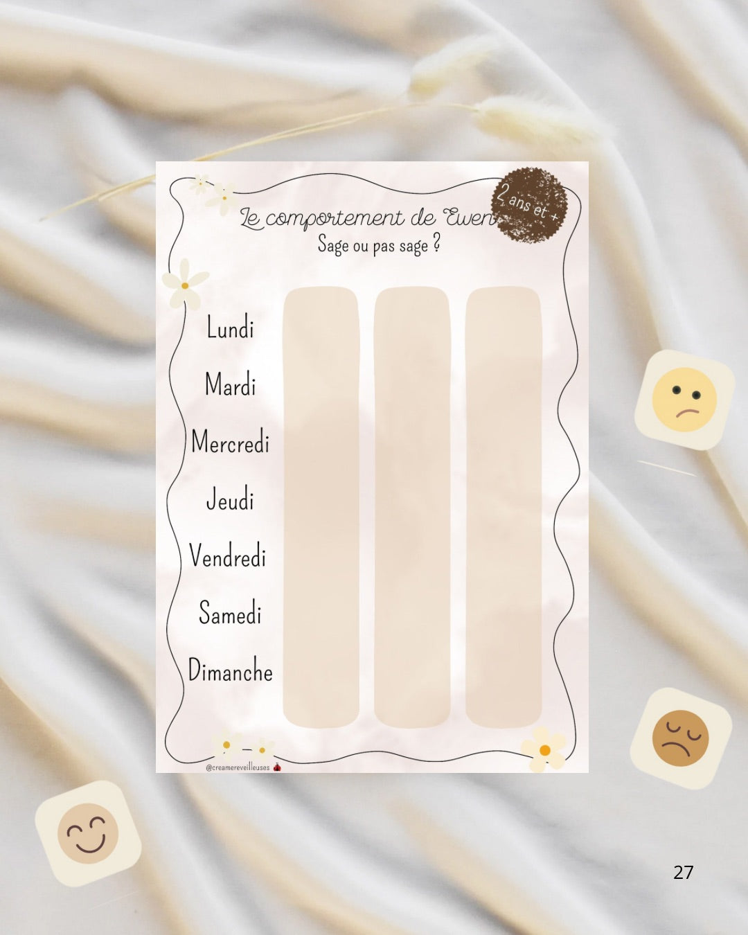 Tableau du comportement