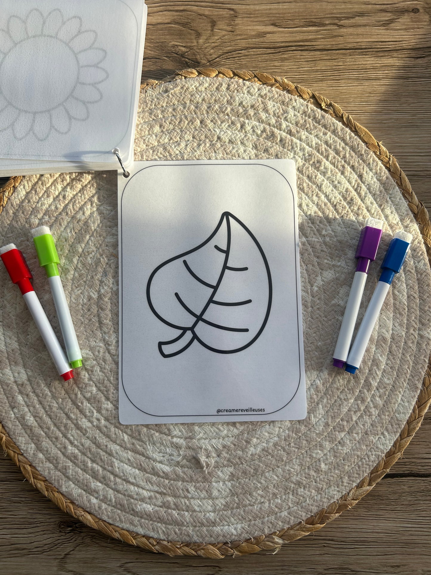 CARNET DE COLORIAGE RÉUTILISABLE LA NATURE