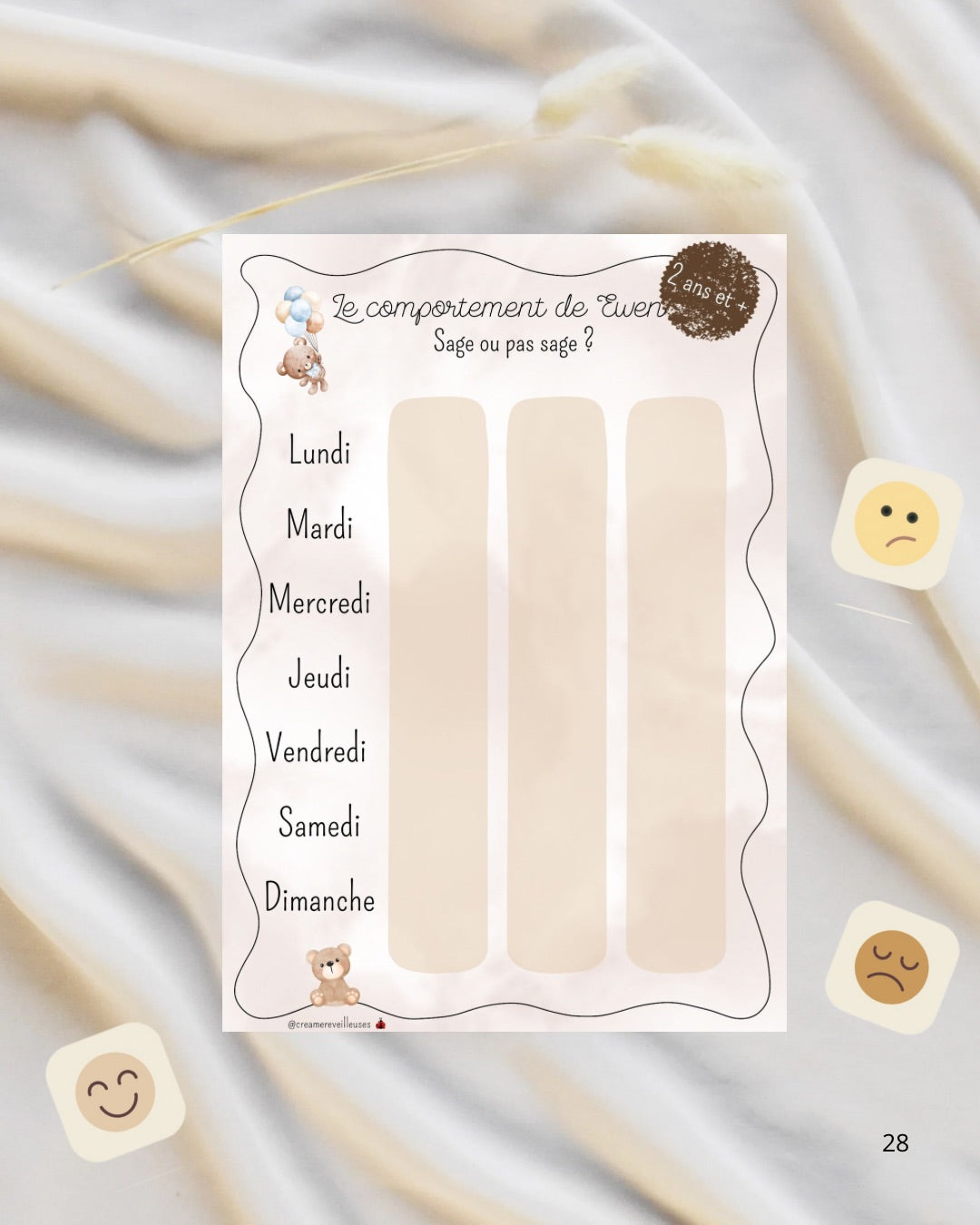 Tableau du comportement