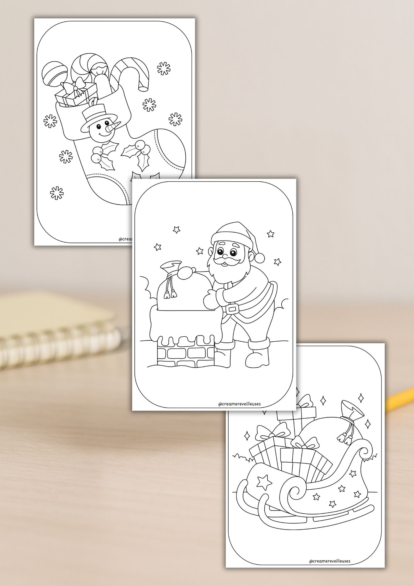 CARNET DE COLORIAGE RÉUTILISABLE NOËL 3 ANS