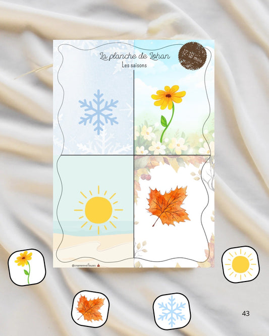 Planche d’activité Les saisons