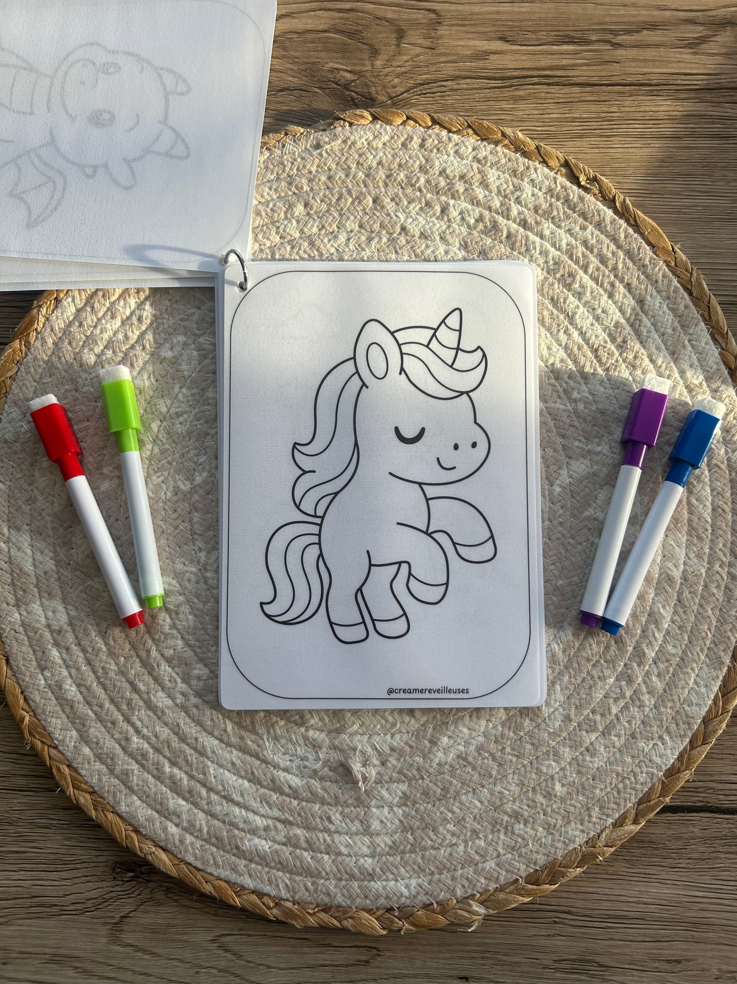 CARNET DE COLORIAGE RÉUTILISABLE L’IMAGINAIRE