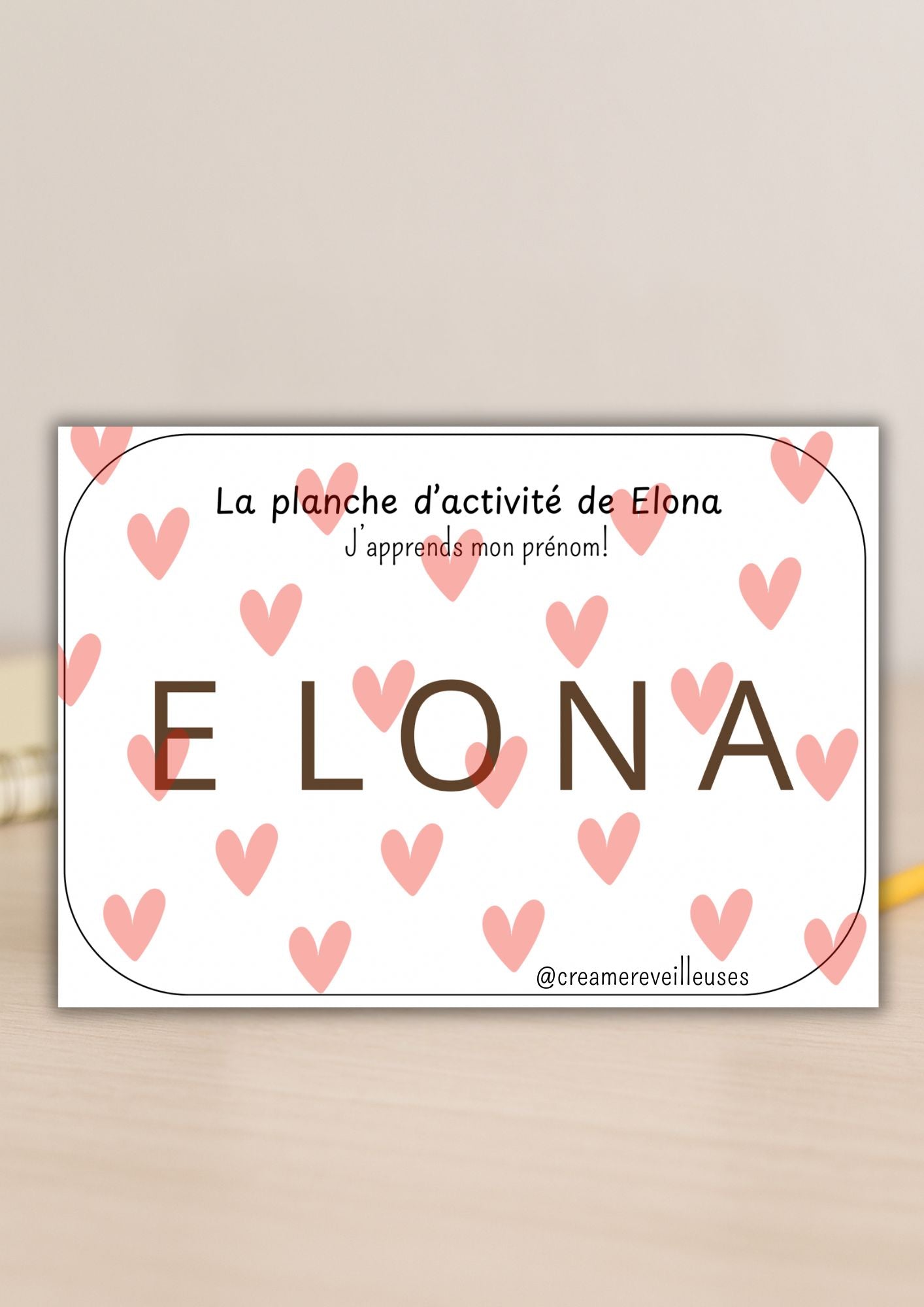 SUPPORT PÉDAGOGIQUE PRÉNOM