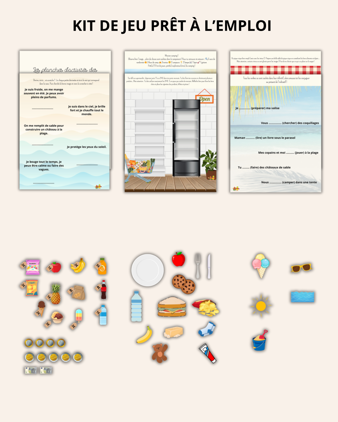 Les planches d’activités des vacances En route vers le CE1 !