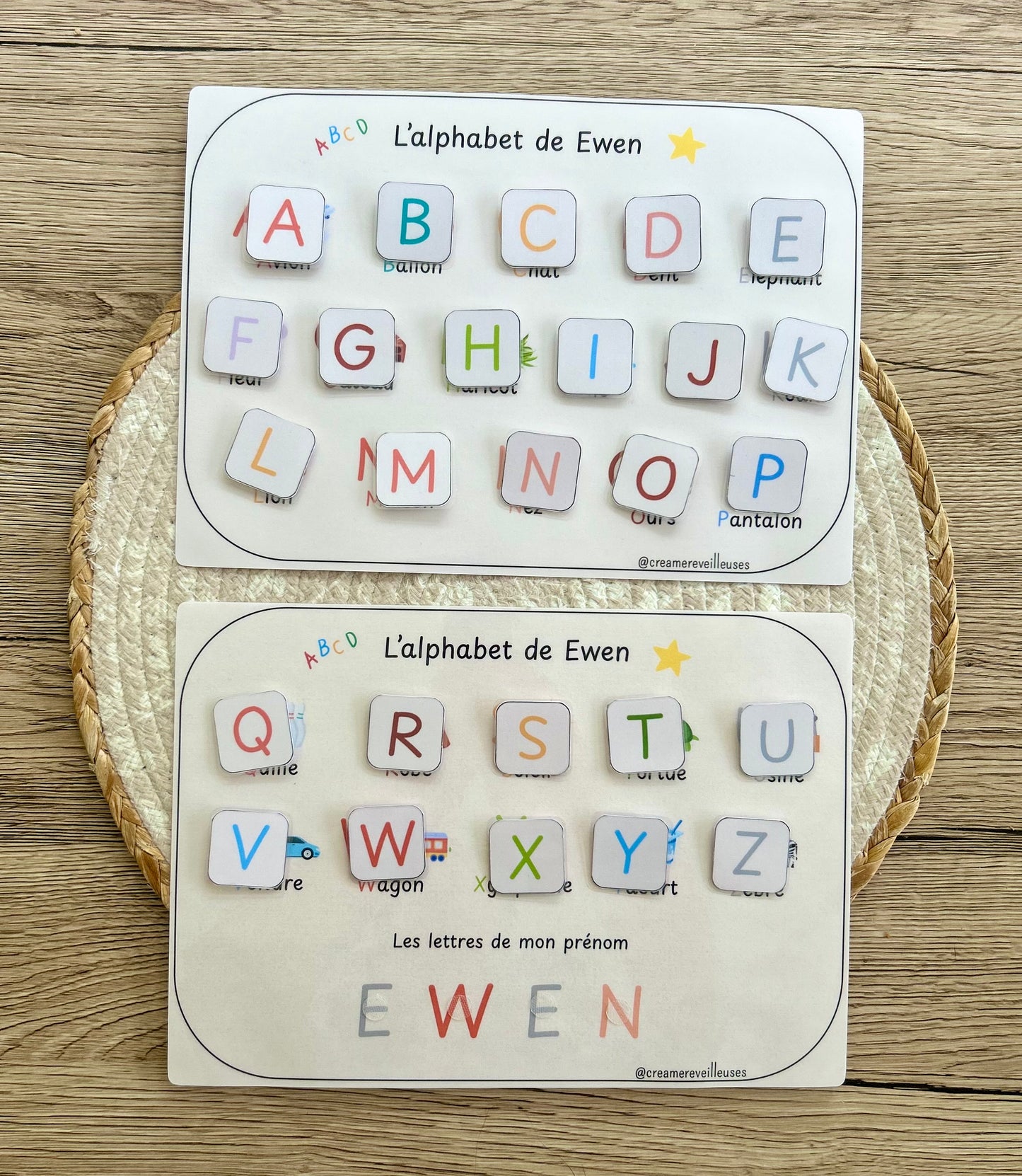 SUPPORT MON PREMIER ALPHABET