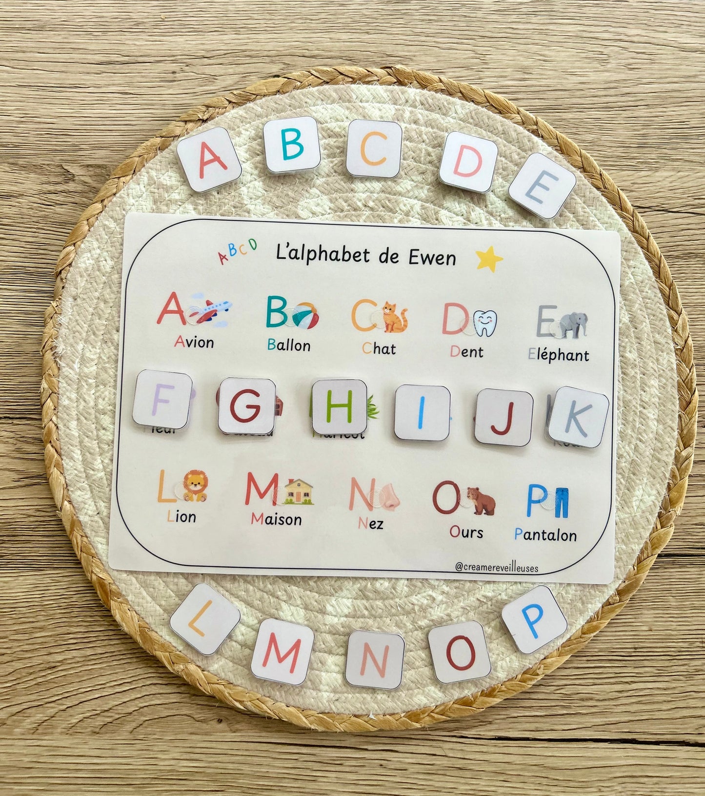 SUPPORT MON PREMIER ALPHABET