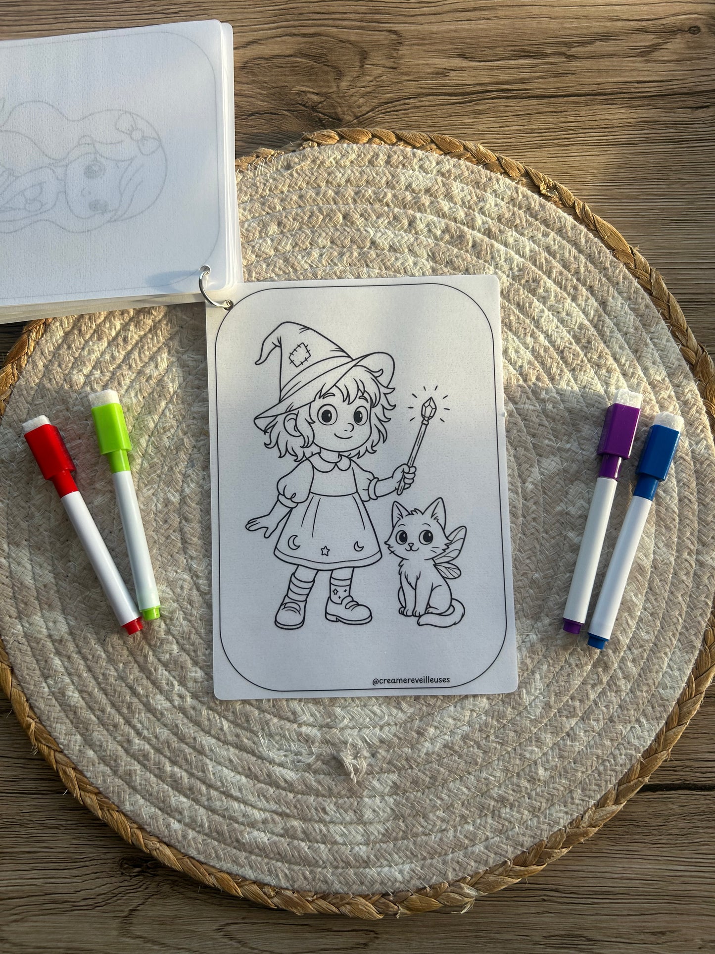CARNET DE COLORIAGE RÉUTILISABLE L’IMAGINAIRE