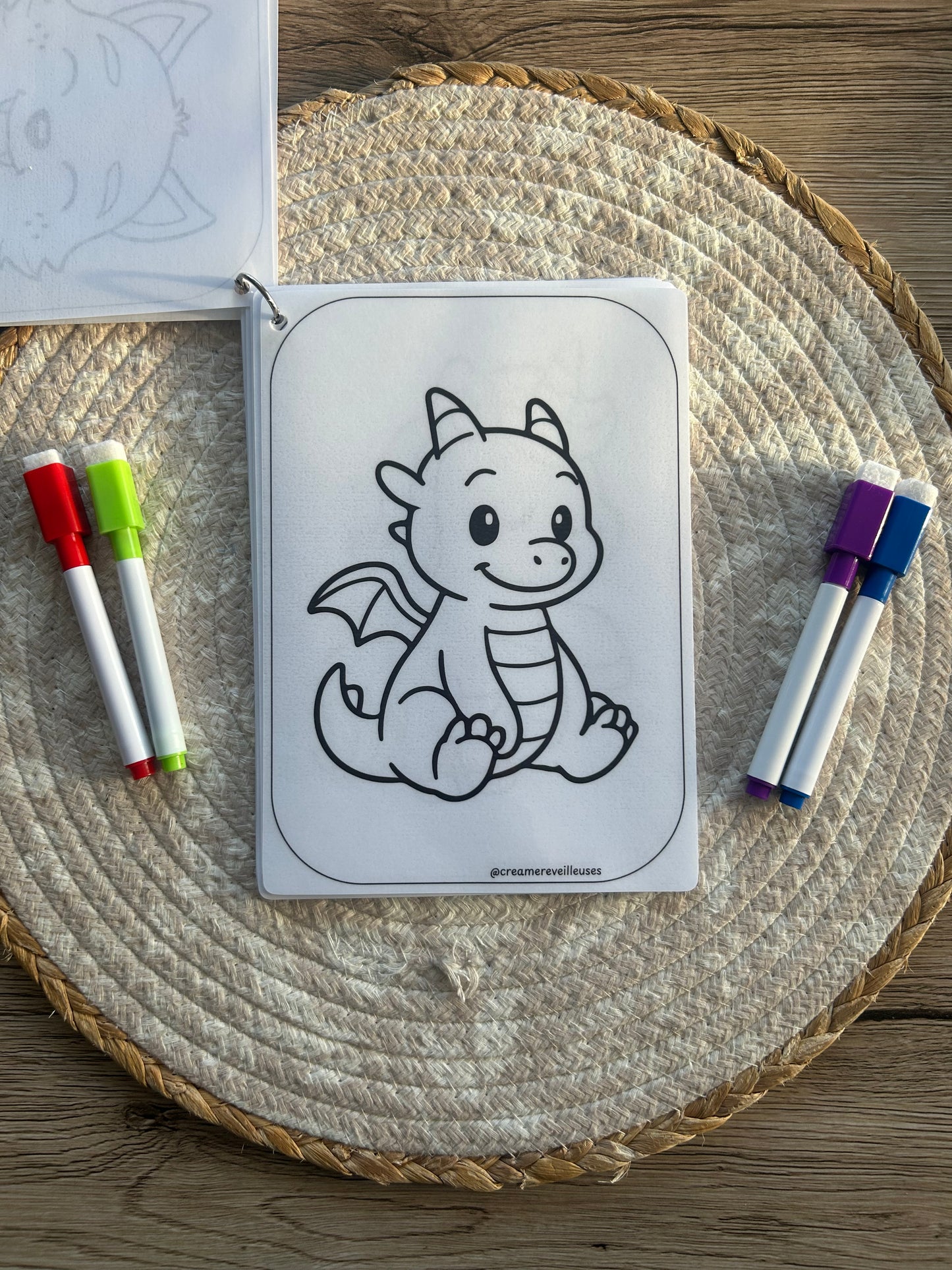 CARNET DE COLORIAGE RÉUTILISABLE L’IMAGINAIRE