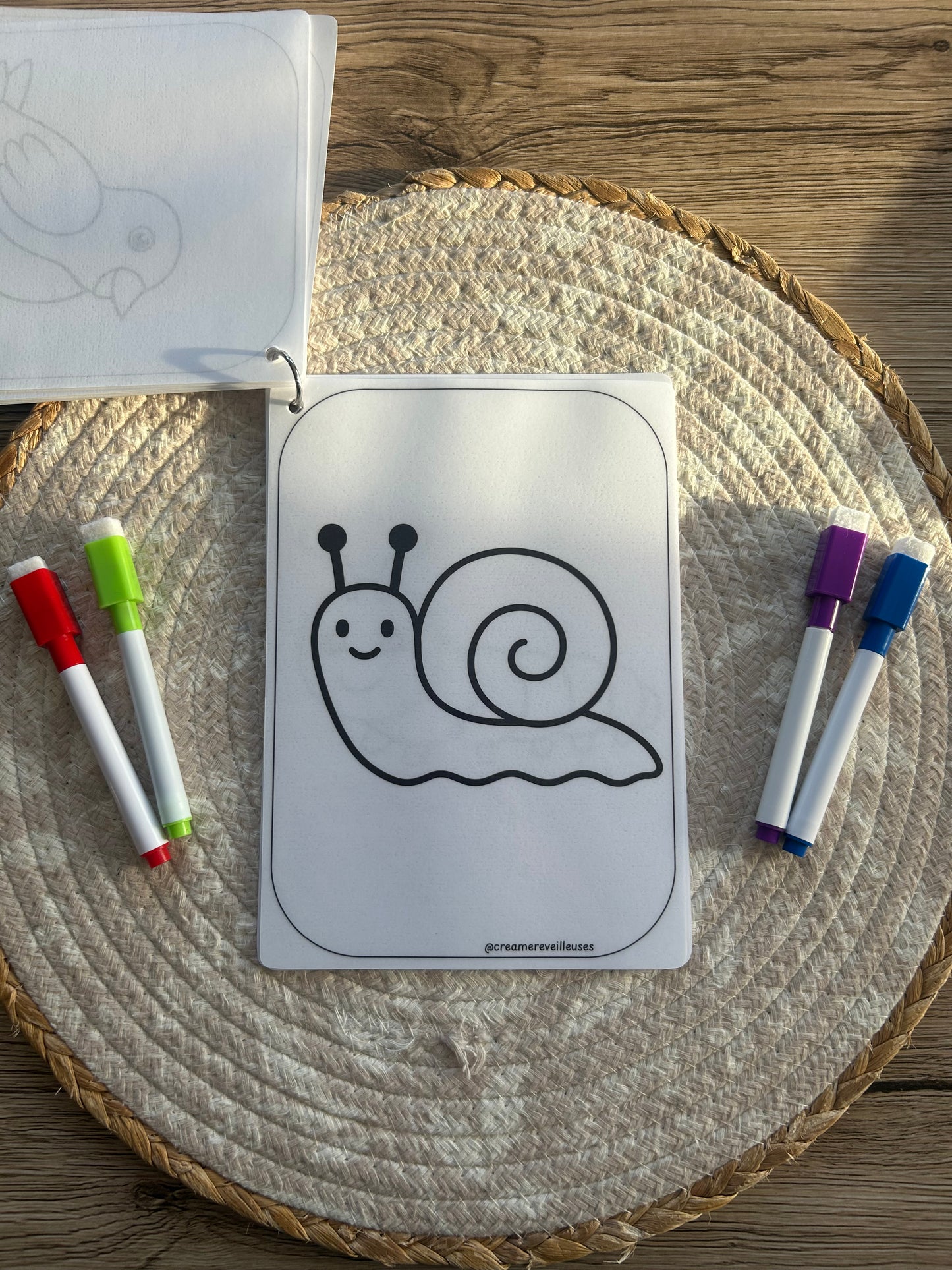 CARNET DE COLORIAGE RÉUTILISABLE LA NATURE