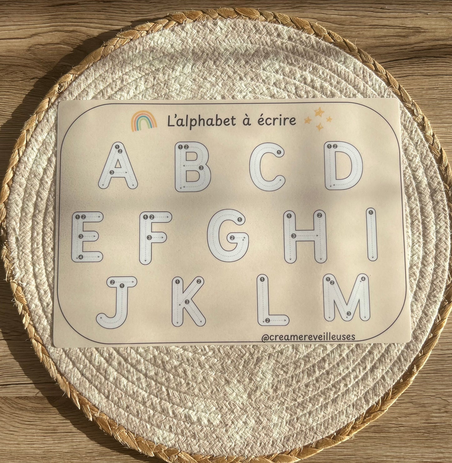 FICHE ÉDUCATIVE ALPHABET ET CHIFFRES