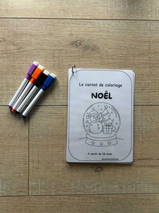 CARNET DE COLORIAGE NOËL PRIX RÉDUIT