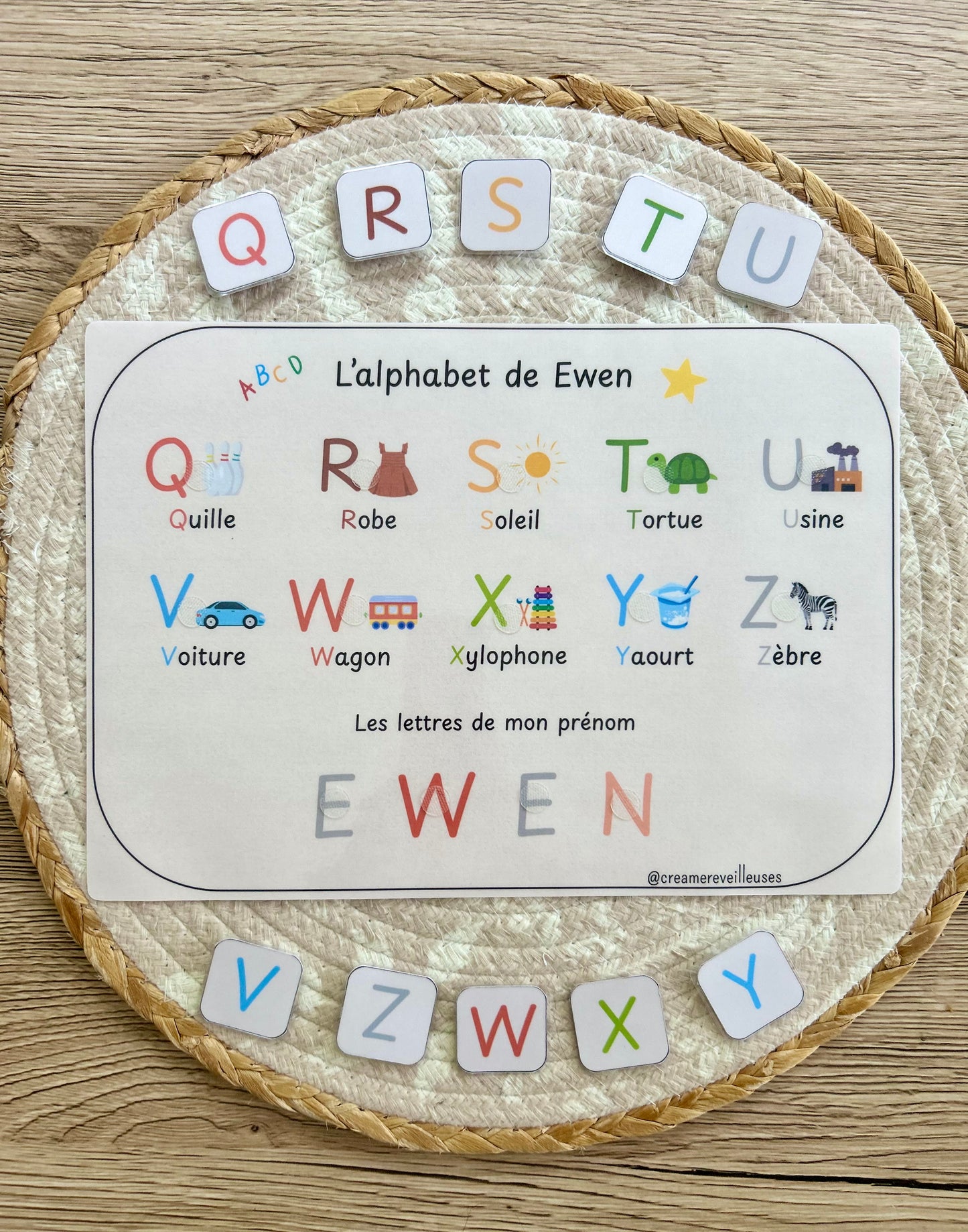 SUPPORT MON PREMIER ALPHABET