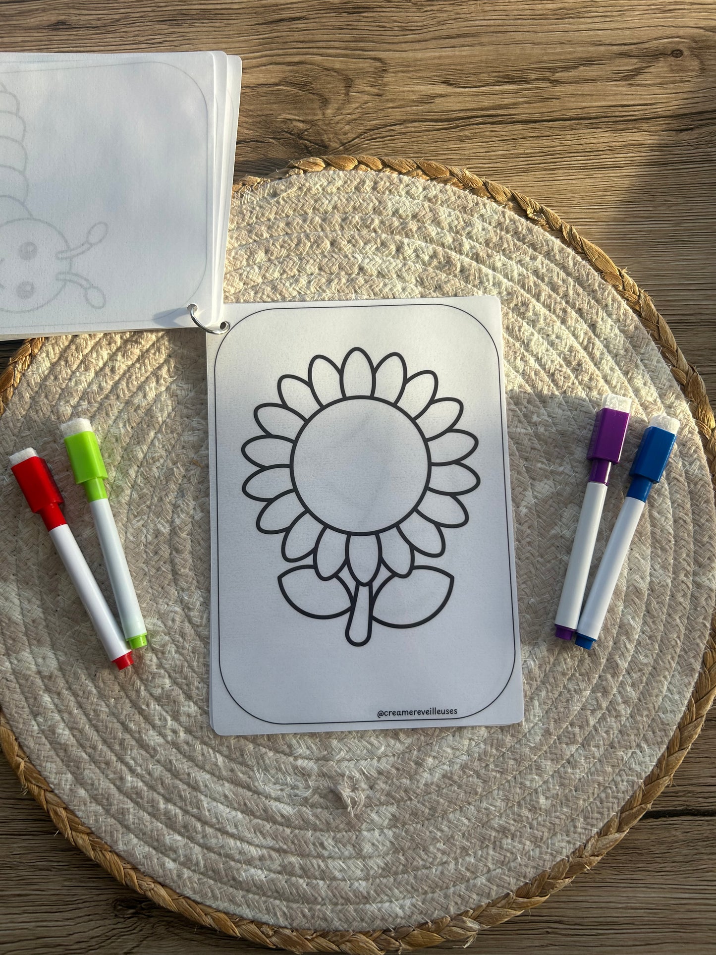 CARNET DE COLORIAGE RÉUTILISABLE LA NATURE