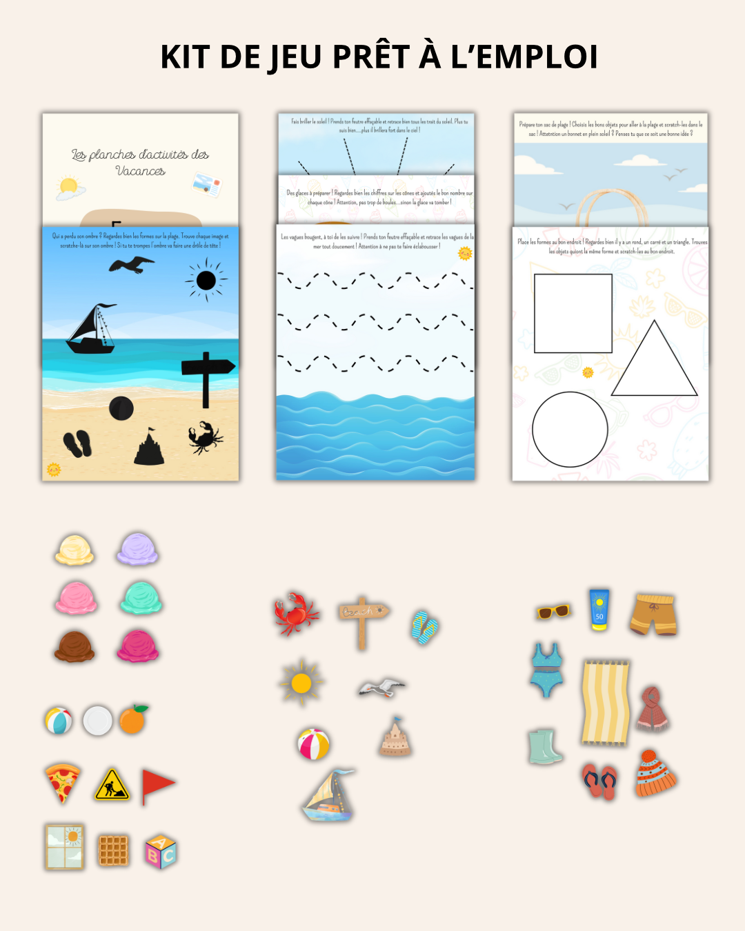 Les planches d’activités des vacances En route vers la petite section !