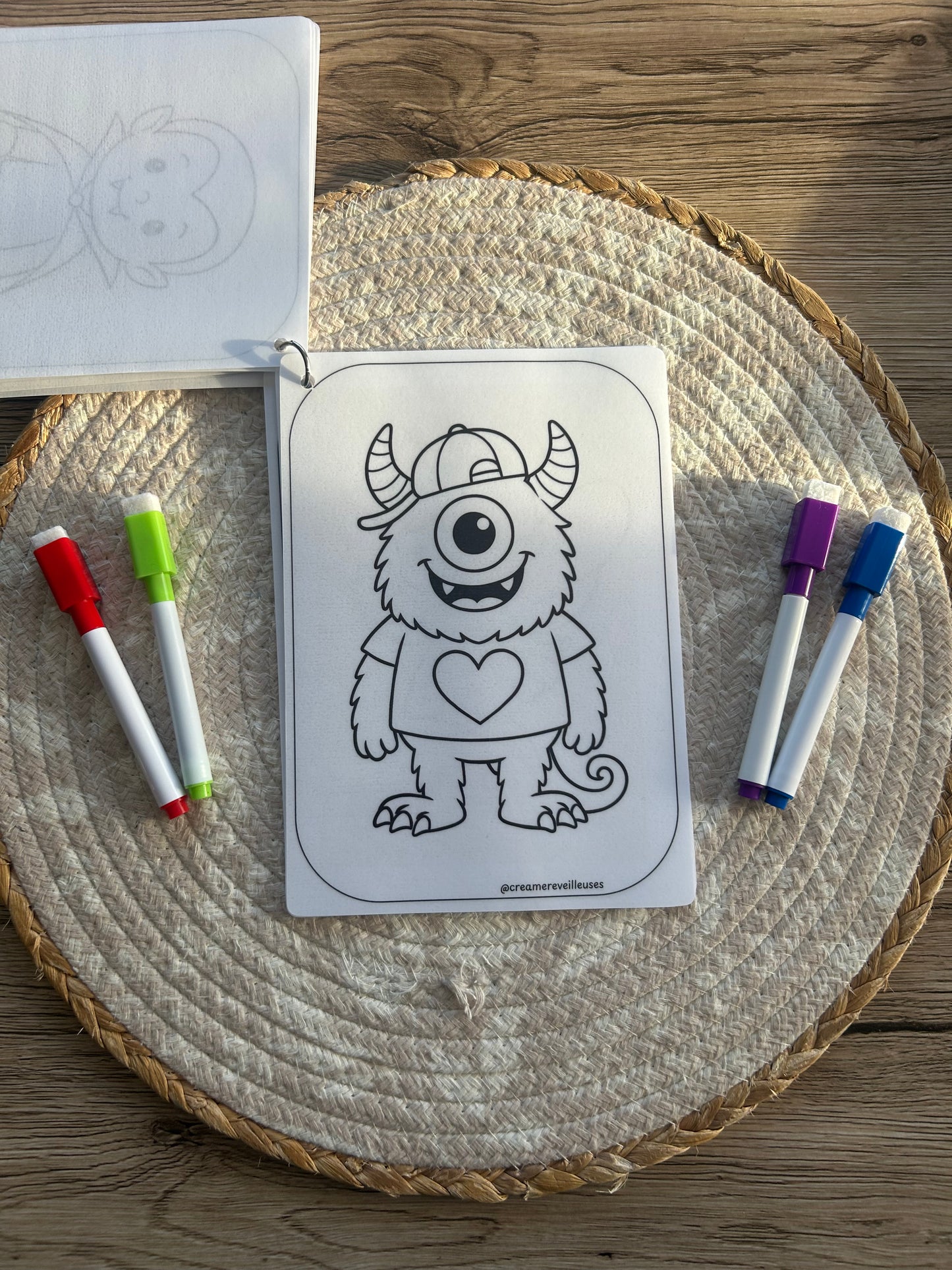 CARNET DE COLORIAGE RÉUTILISABLE L’IMAGINAIRE