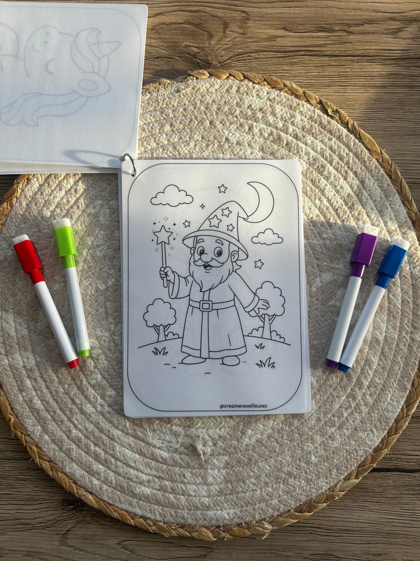 CARNET DE COLORIAGE RÉUTILISABLE L’IMAGINAIRE