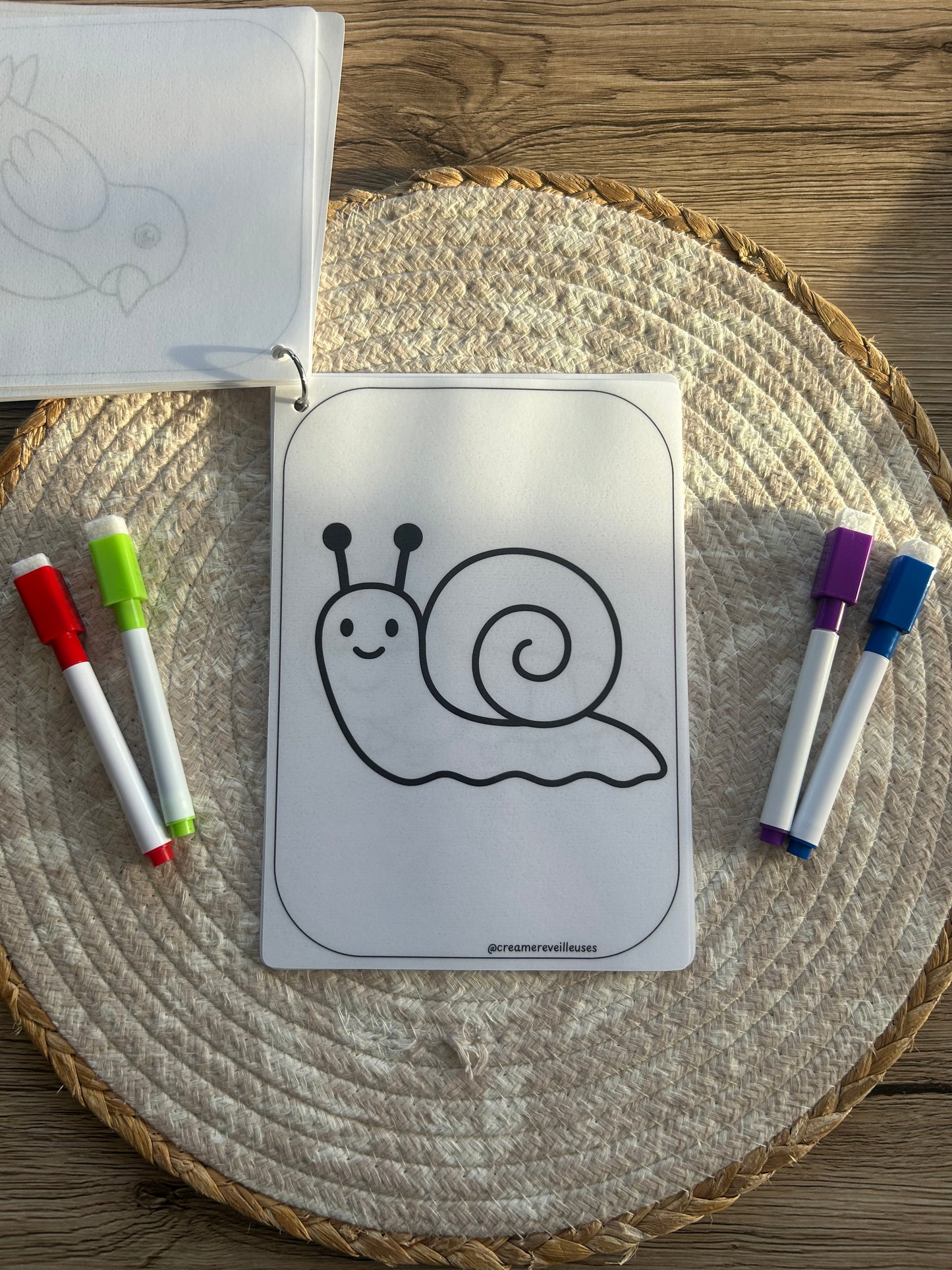 CARNET DE COLORIAGE RÉUTILISABLE LA NATURE