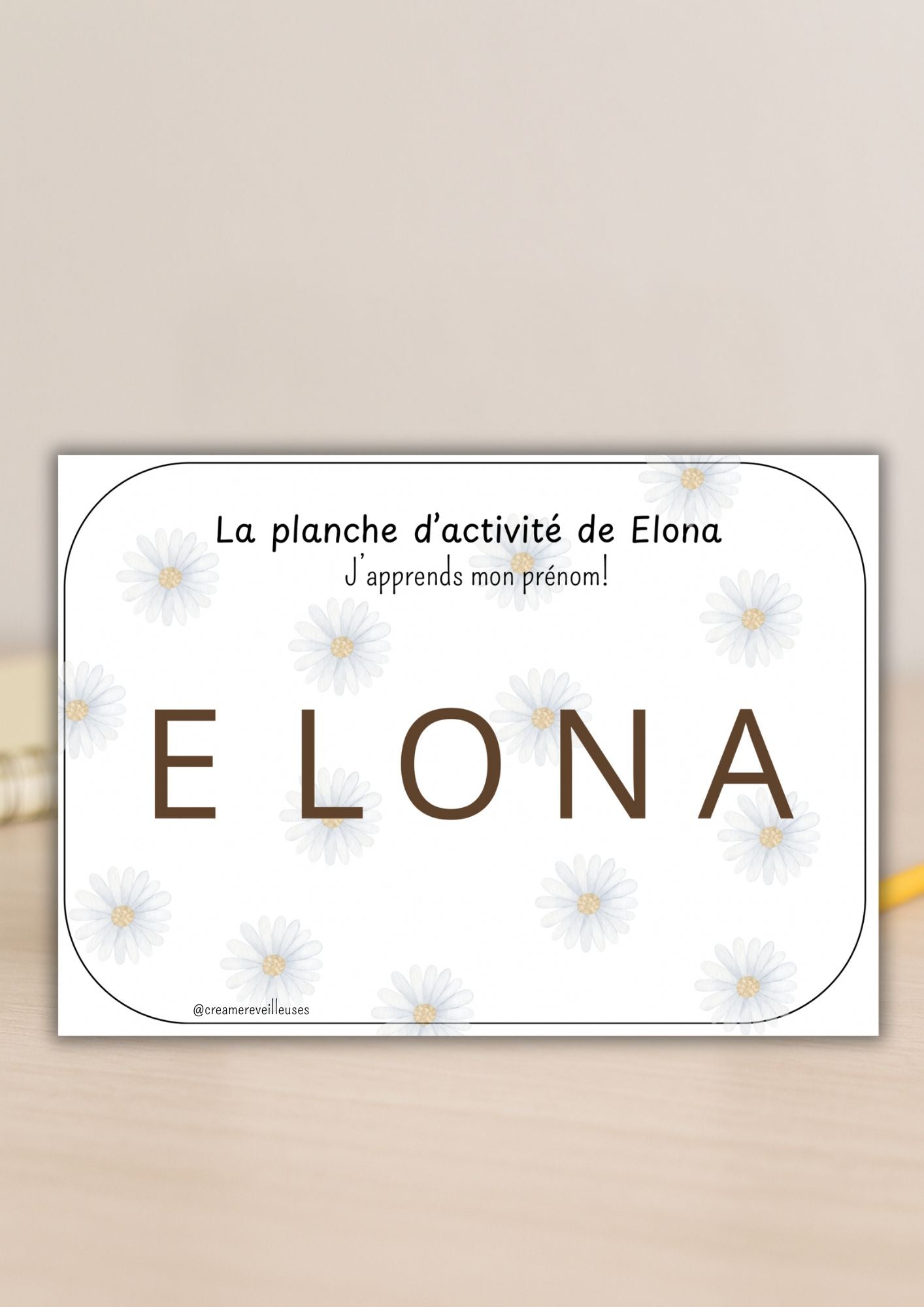 SUPPORT PÉDAGOGIQUE PRÉNOM