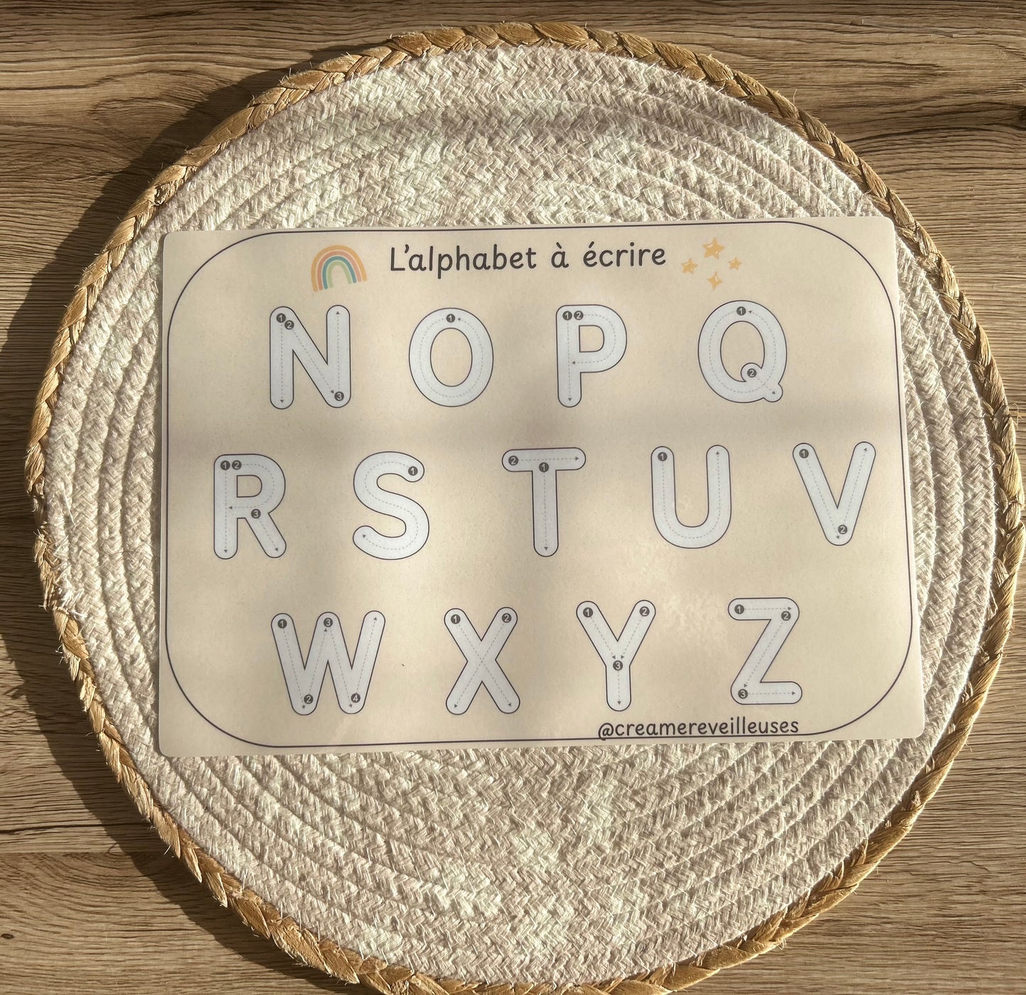 FICHE ÉDUCATIVE ALPHABET ET CHIFFRES