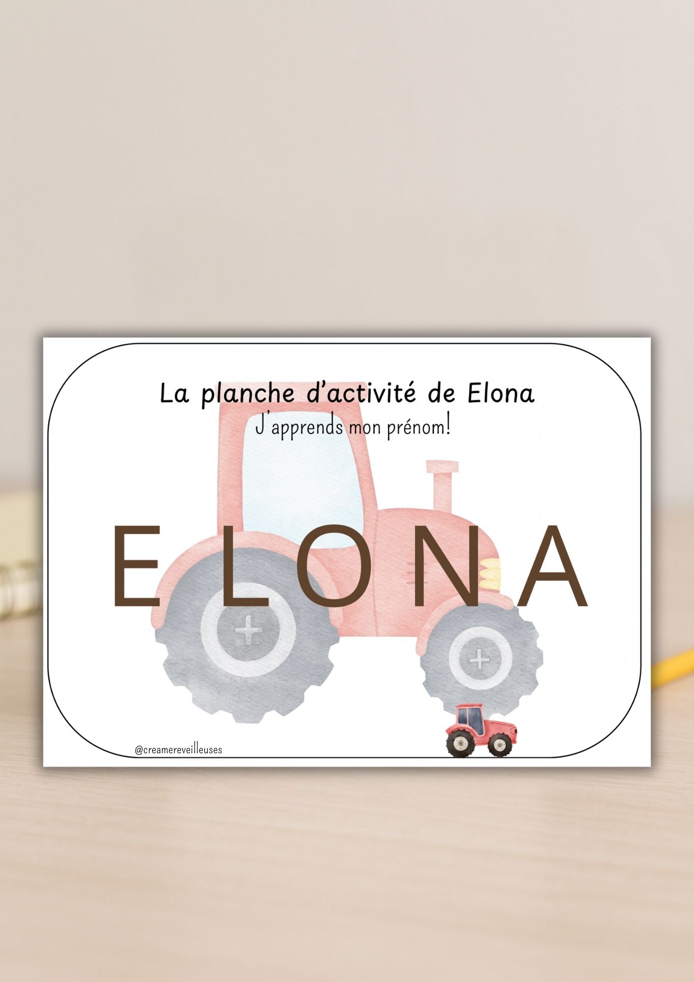 SUPPORT PÉDAGOGIQUE PRÉNOM
