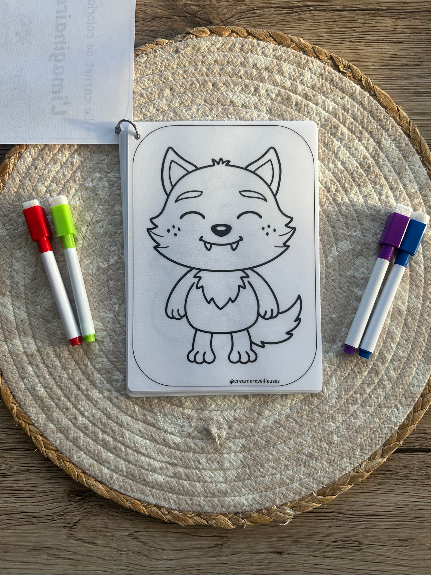 CARNET DE COLORIAGE RÉUTILISABLE L’IMAGINAIRE