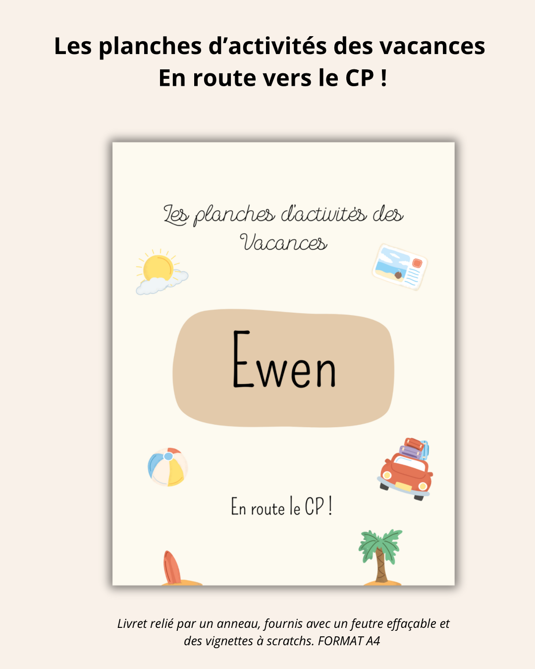 Les planches d’activités des vacances en route vers le CP !