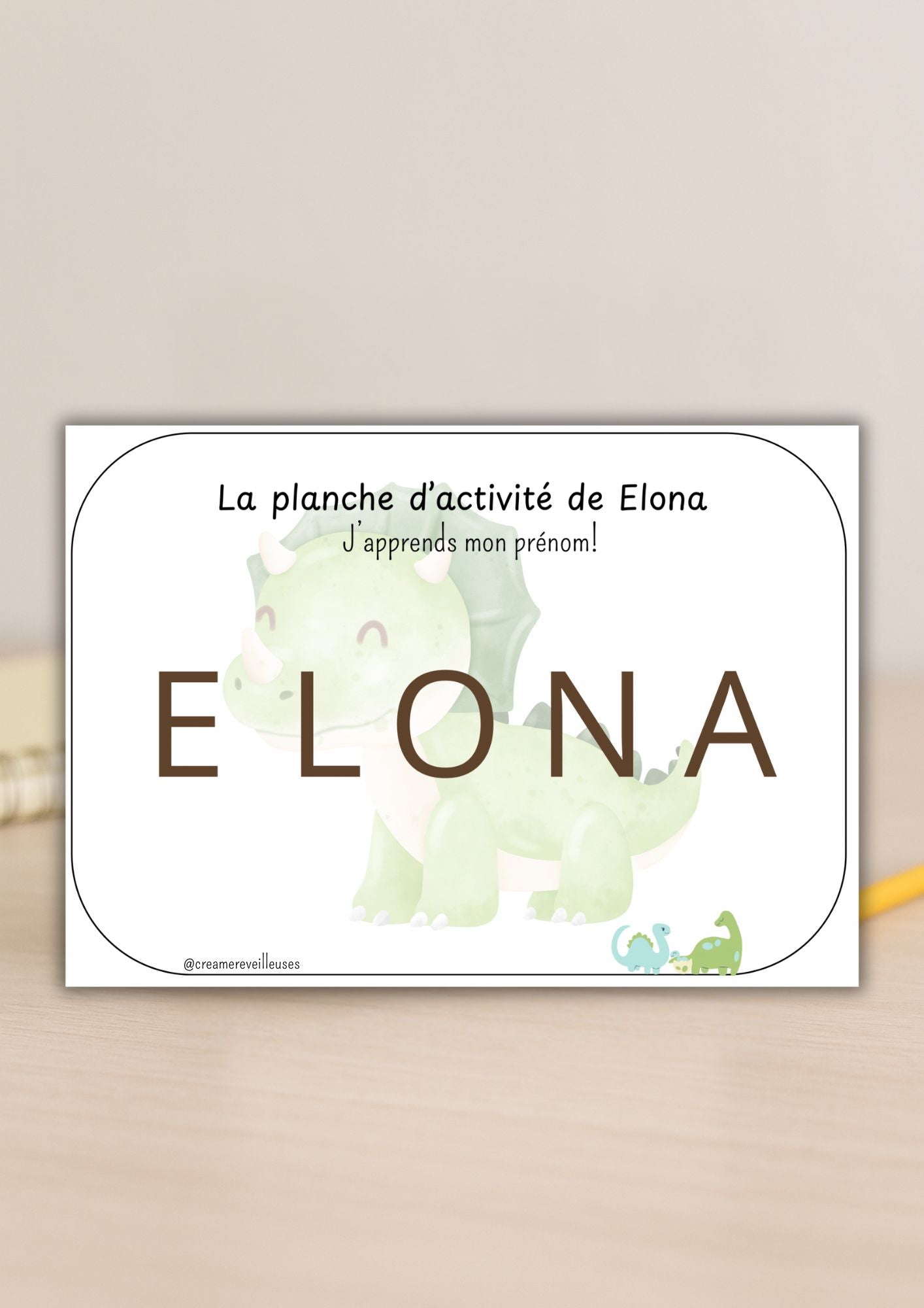 SUPPORT PÉDAGOGIQUE PRÉNOM