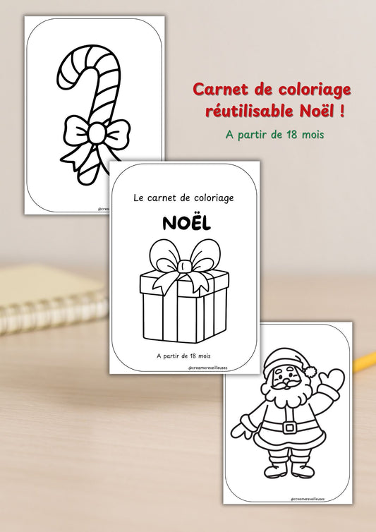 CARNET DE COLORIAGE NOËL 18 MOIS
